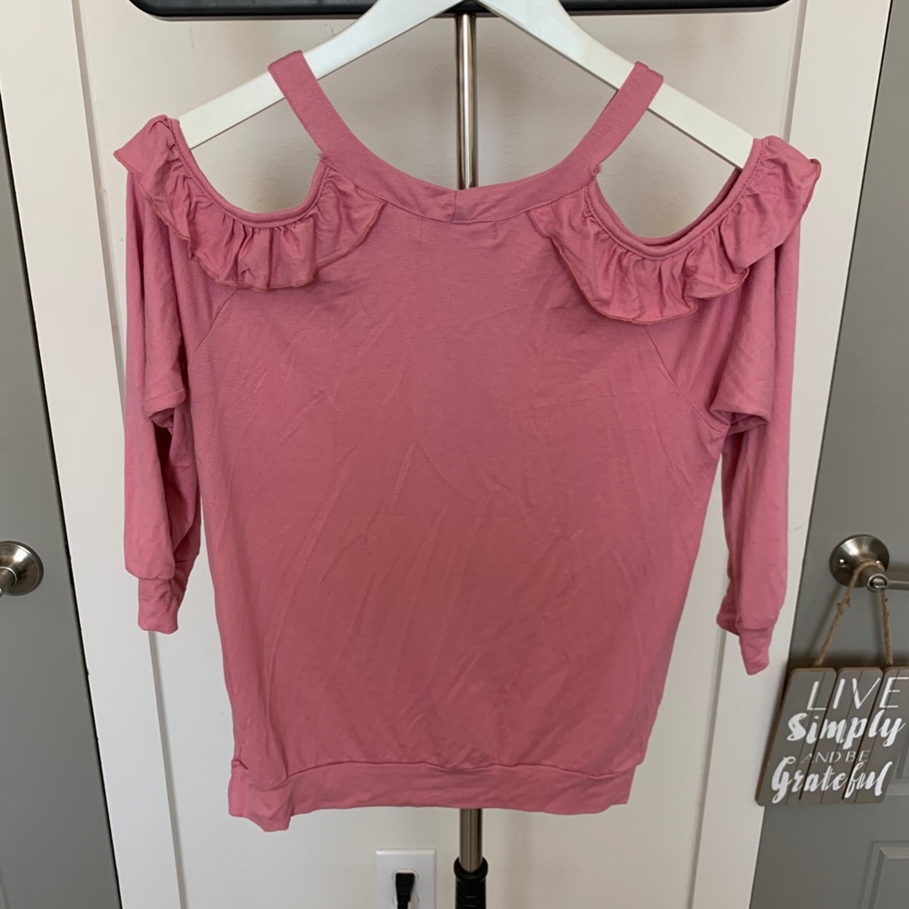 Peyton Bre Girls Size 16 Top Cold Shoulder Long Sleeve